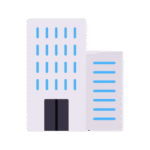 modern commercial building illustration, representing how financing roof repairs keeps businesses running smoothly without costly interruptions.