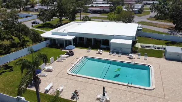 Roof repairs in Florida with swimming pool